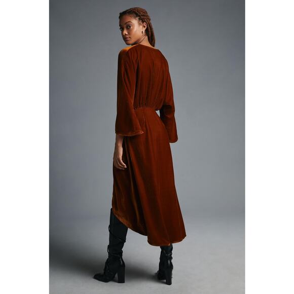 Anthropologie  Let Me Be Asymmetrical Velvet Dress - XS - New - Picture 3 of 5